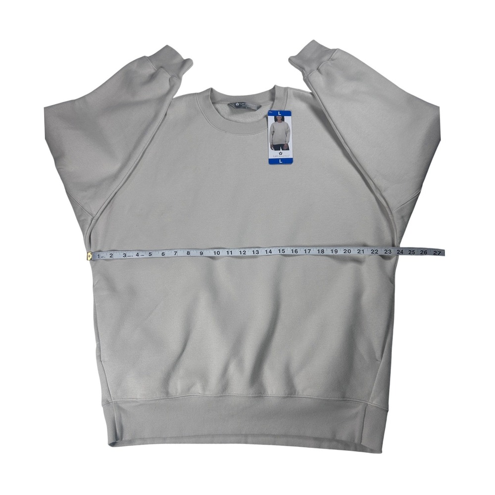 Tuff Athletics Matte Pearl Crewneck Sweatshirt Oversized Comfort Size Large NEW - Picture 4 of 9